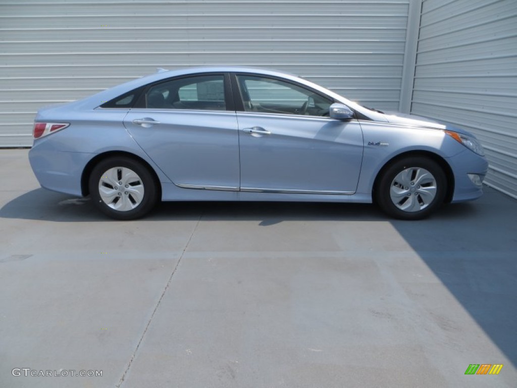 2013 Sonata Hybrid Limited - Blue Sky Metallic / Gray photo #3