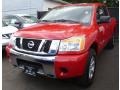 2012 Red Alert Nissan Titan S Crew Cab 4x4  photo #2