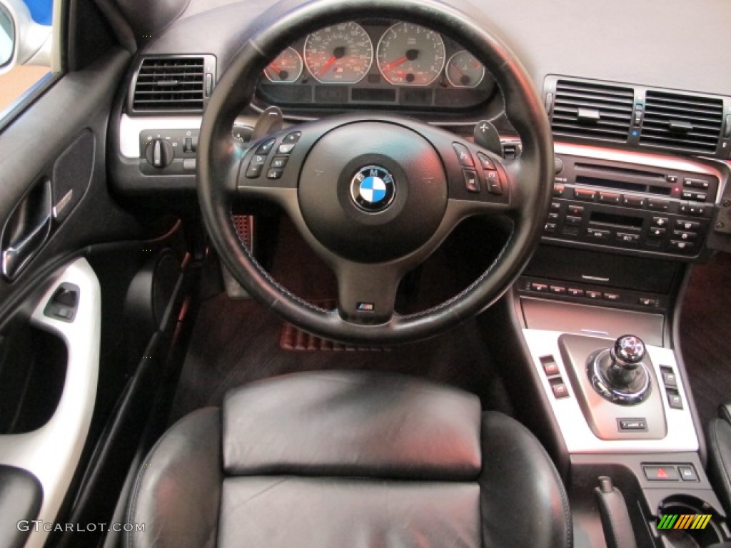 2004 BMW M3 Coupe Black Steering Wheel Photo #85374463
