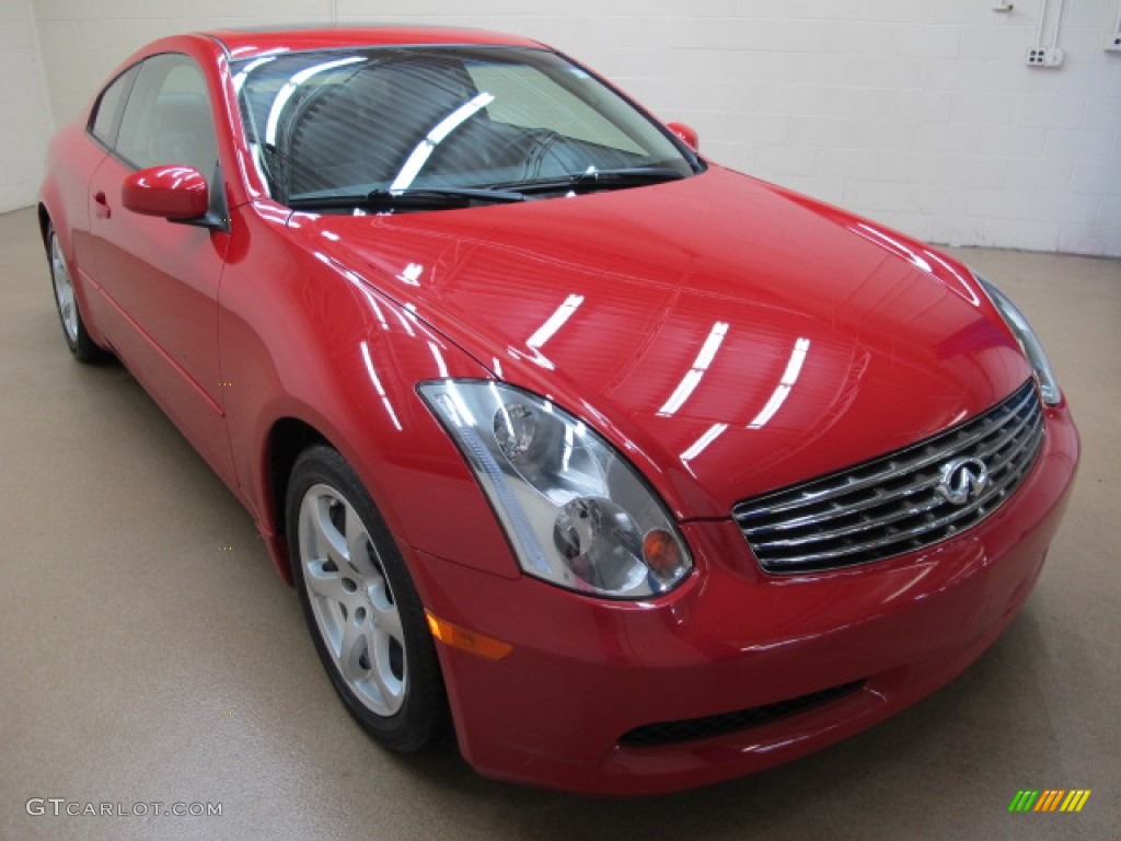 2004 G 35 Coupe - Laser Red / Graphite photo #1