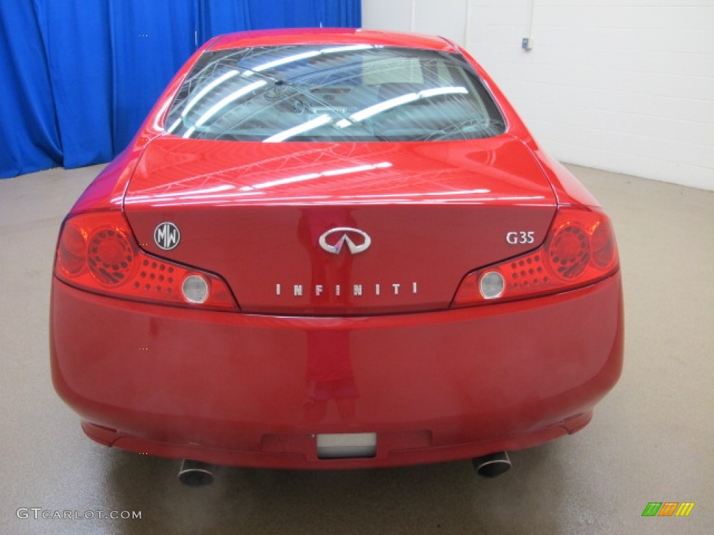 2004 G 35 Coupe - Laser Red / Graphite photo #7