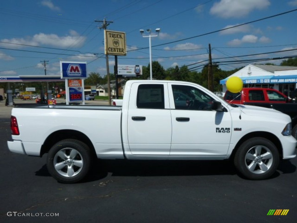 2014 1500 Express Quad Cab 4x4 - Bright White / Black/Diesel Gray photo #6