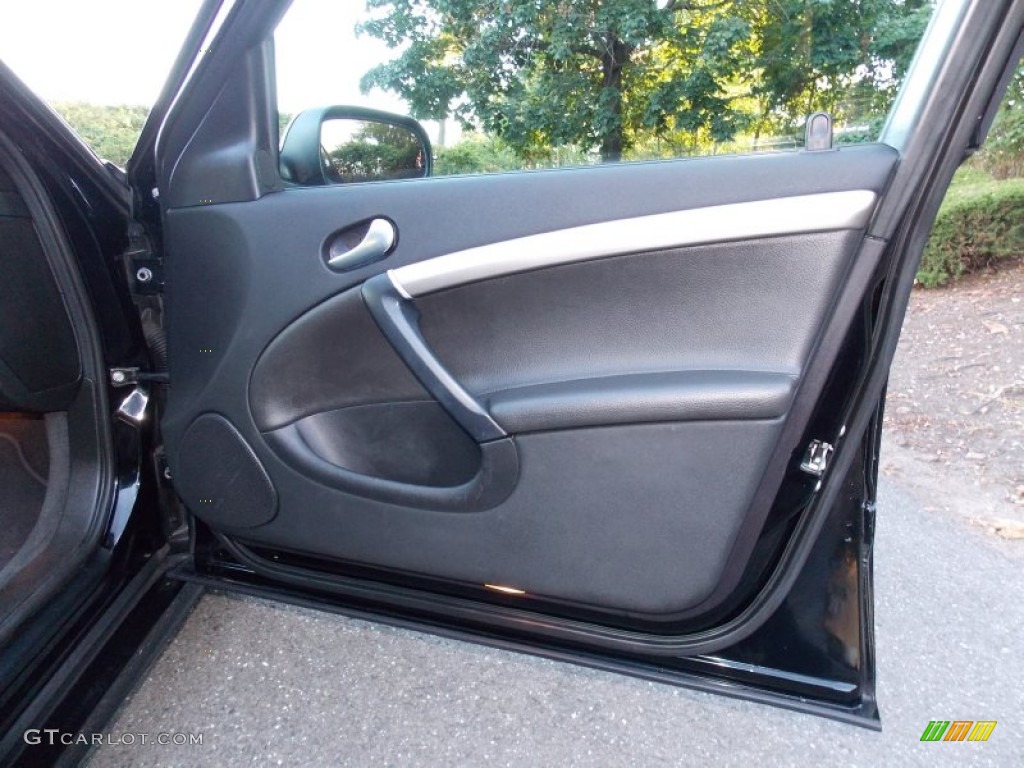 2006 Saab 9-5 2.3T Sport Sedan Obsidian Black Door Panel Photo #85380037