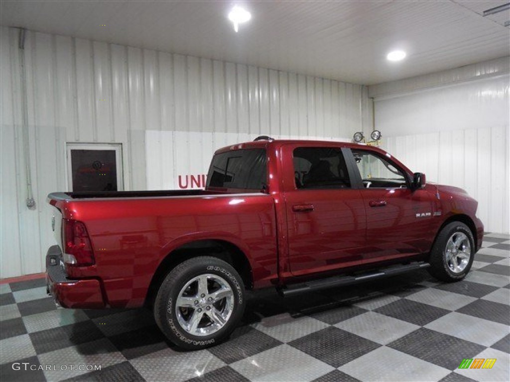 2010 Ram 1500 Sport Crew Cab - Inferno Red Crystal Pearl / Dark Slate Gray photo #7