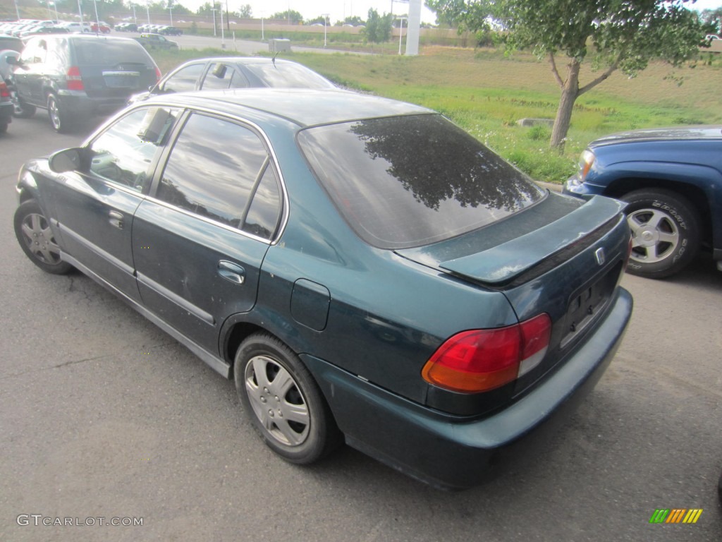 1996 Civic LX Sedan - Dark Green Pearl Metallic / Beige photo #5
