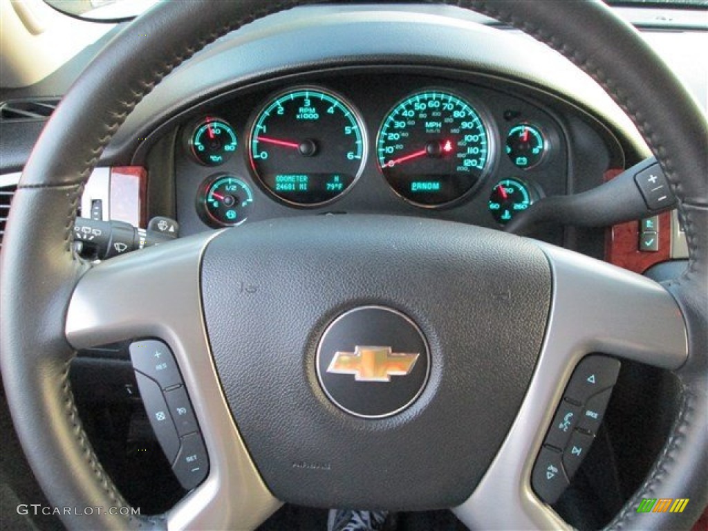 2012 Chevrolet Suburban LS Ebony Steering Wheel Photo #85383511