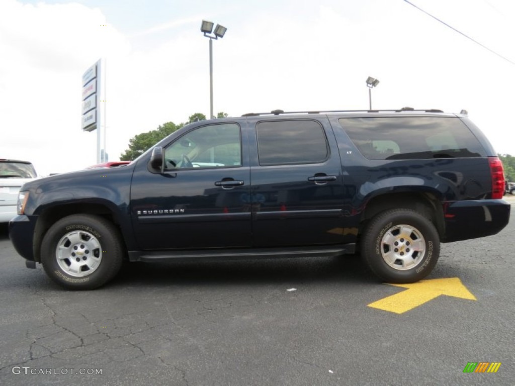 2007 Suburban 1500 LT - Dark Blue Metallic / Light Cashmere/Ebony photo #4