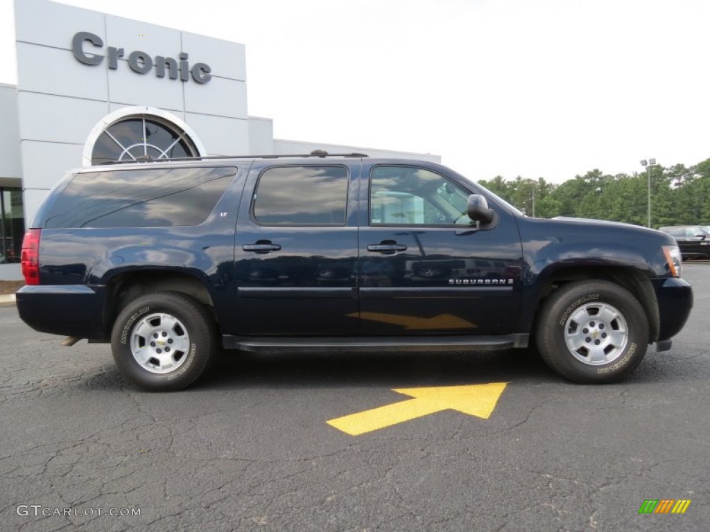 2007 Suburban 1500 LT - Dark Blue Metallic / Light Cashmere/Ebony photo #8