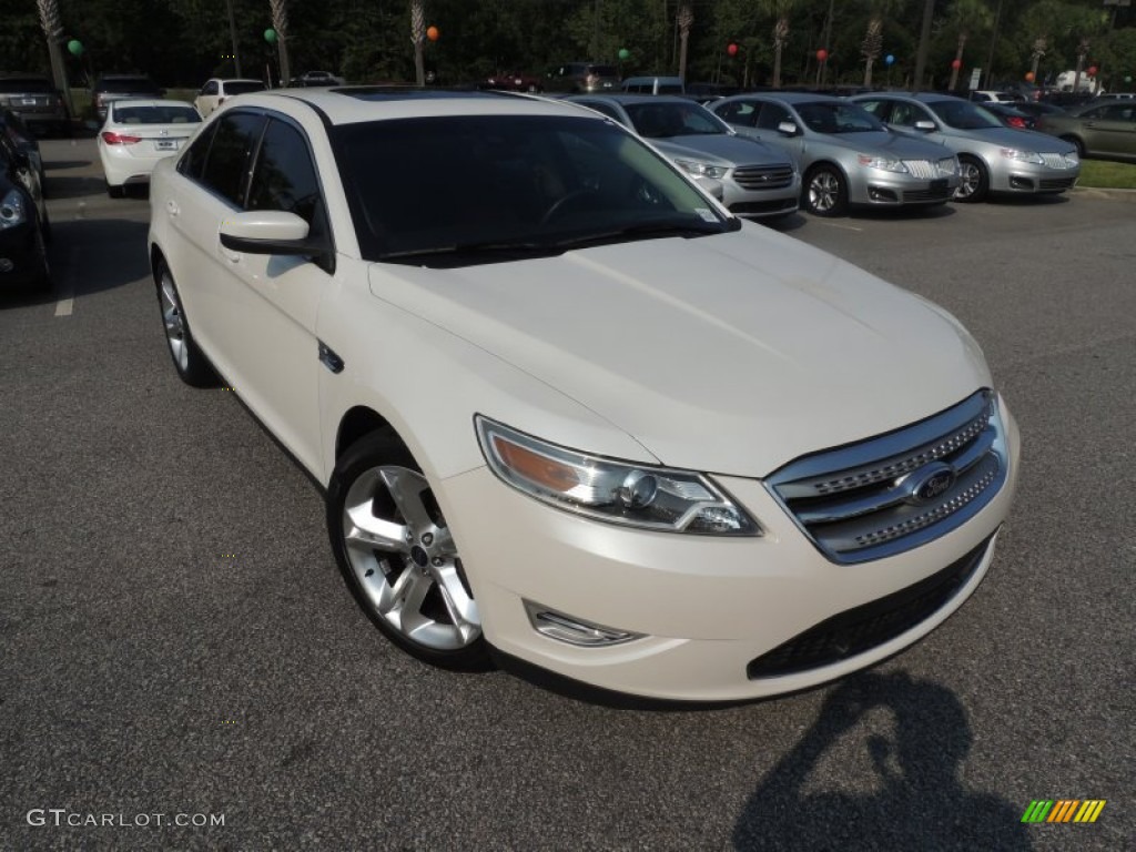 2010 Taurus SHO AWD - White Platinum Metallic Tri-Coat / Charcoal Black/Umber Brown photo #1