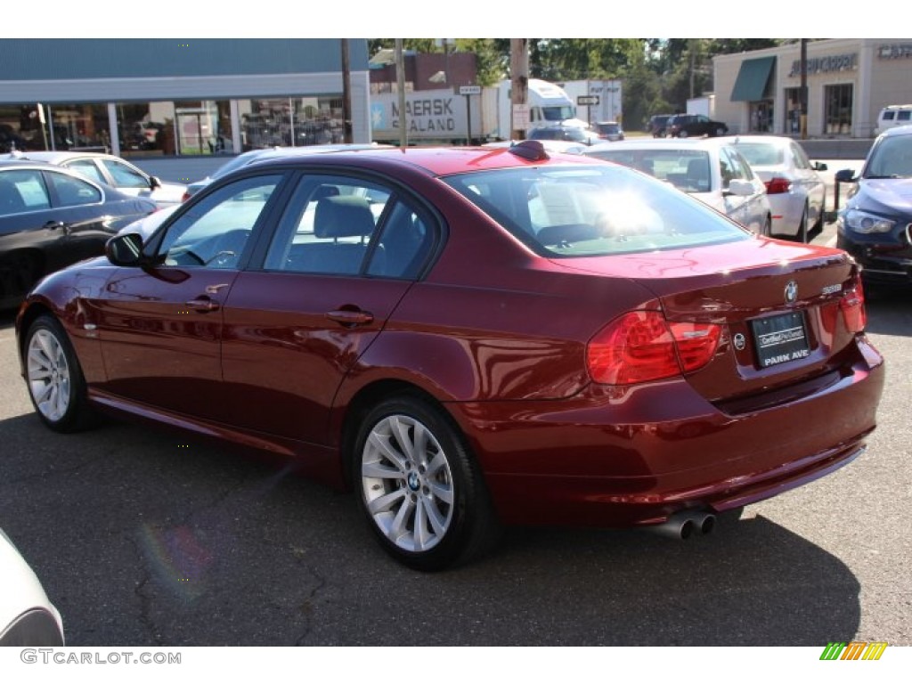 2011 3 Series 328i xDrive Sedan - Vermillion Red Metallic / Black photo #7