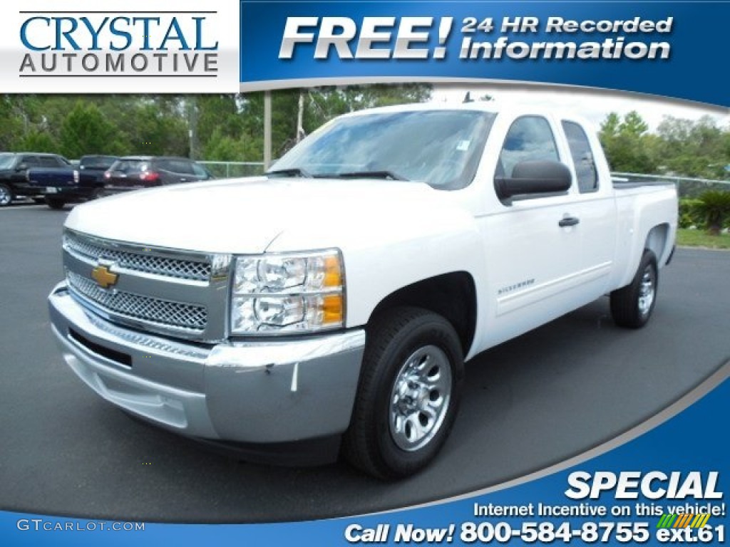2013 Silverado 1500 LT Extended Cab - Summit White / Ebony photo #1