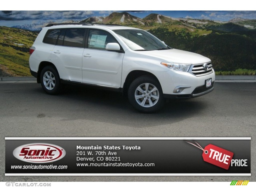 2013 Highlander SE 4WD - Blizzard White Pearl / Ash photo #1