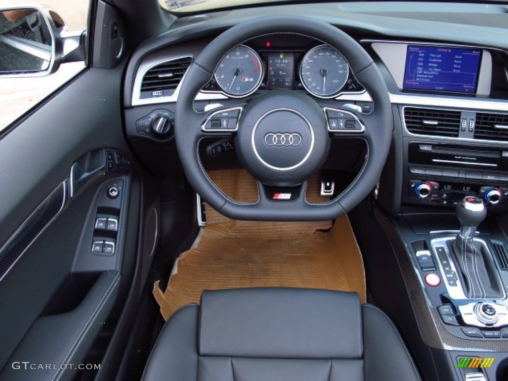 2014 Audi S5 3.0T Premium Plus quattro Cabriolet Black Dashboard Photo #85393312