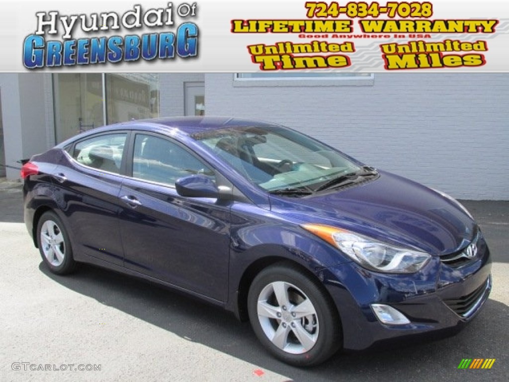 2013 Elantra GLS - Indigo Night / Gray photo #1