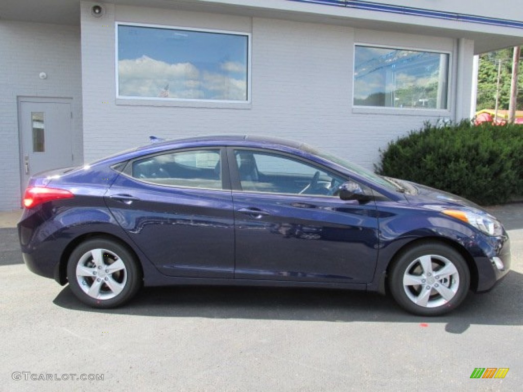 2013 Elantra GLS - Indigo Night / Gray photo #2