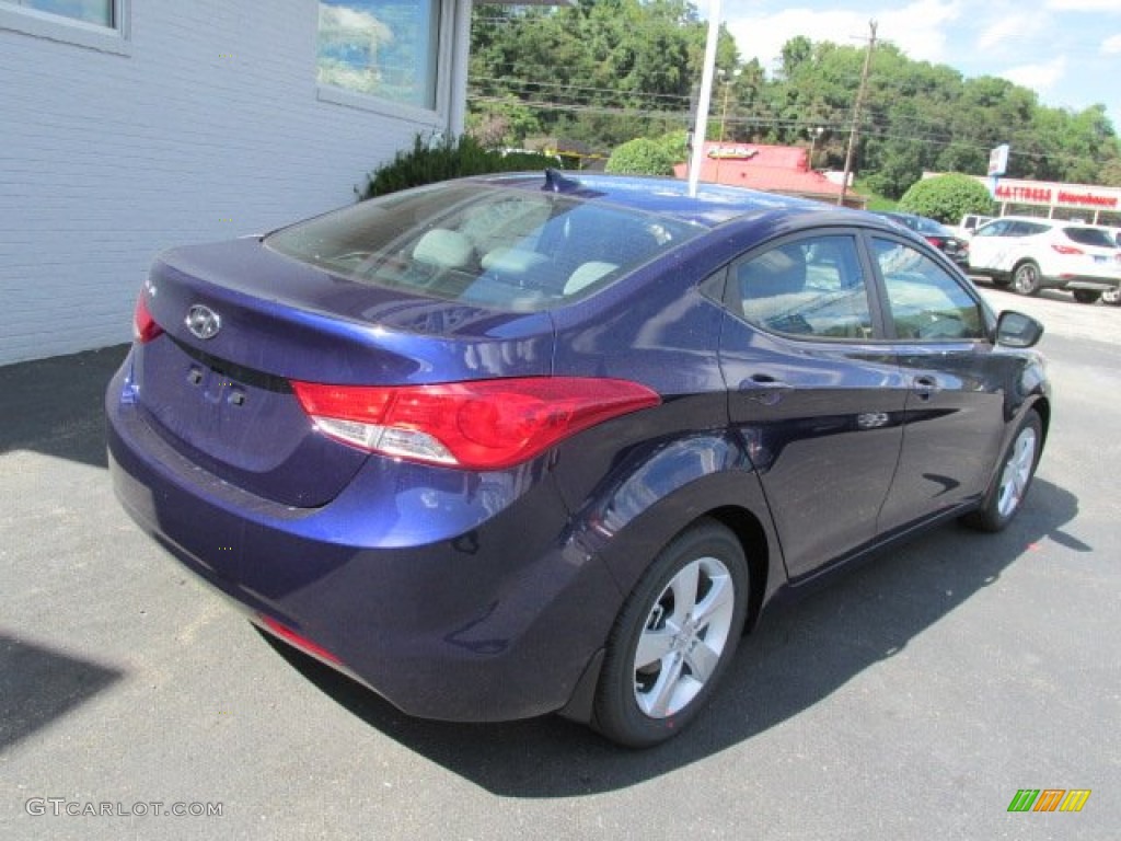 2013 Elantra GLS - Indigo Night / Gray photo #5