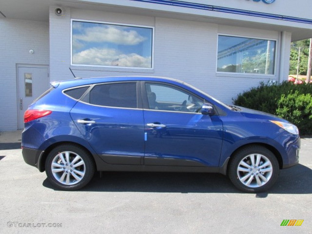 2013 Tucson Limited AWD - Iris Blue / Taupe photo #2