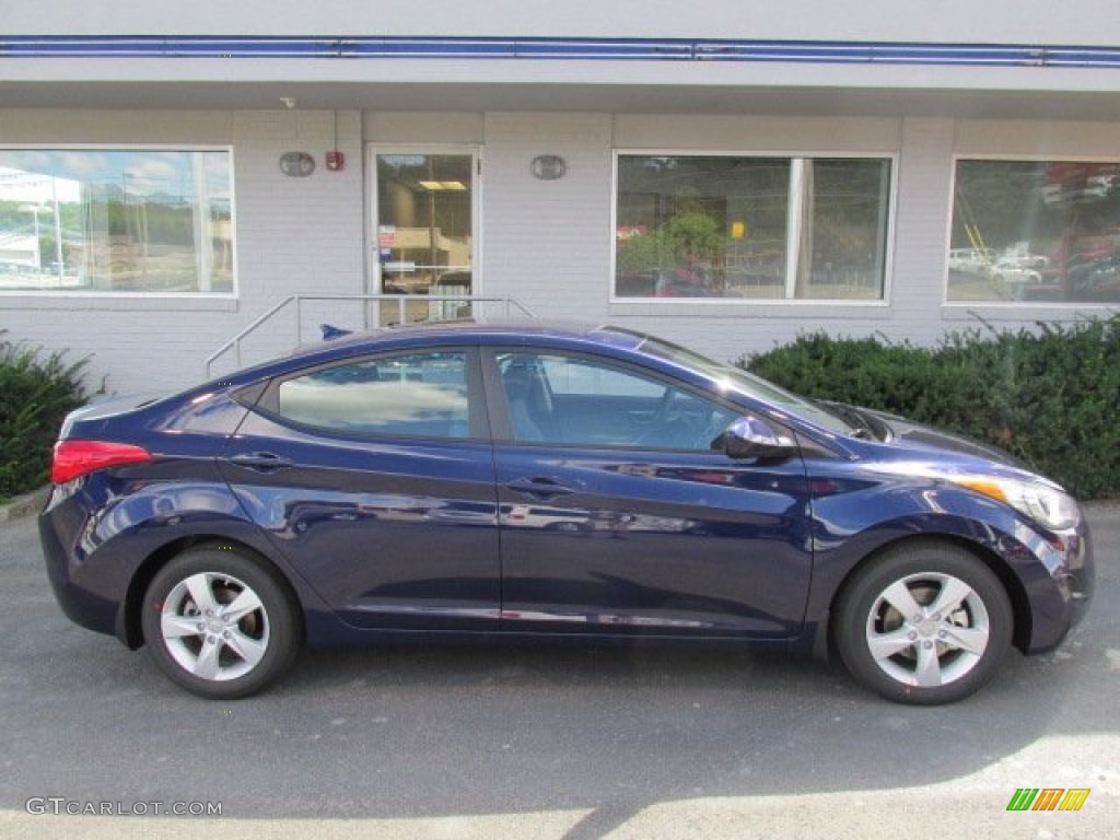 2013 Elantra GLS - Indigo Night / Gray photo #2