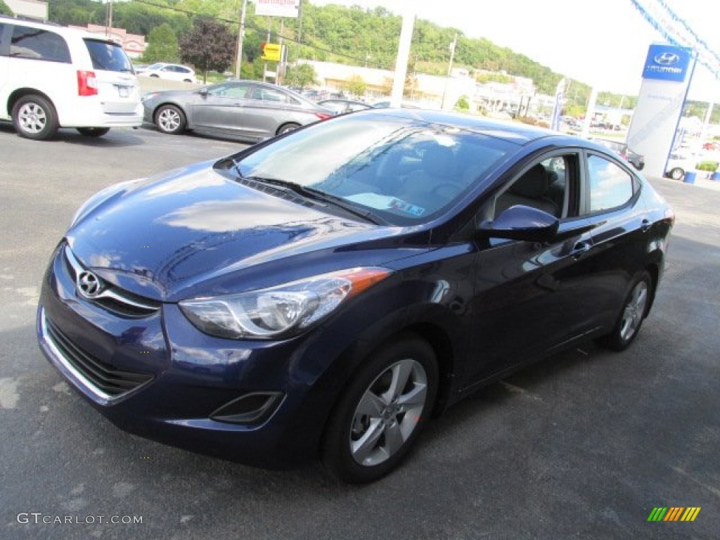 2013 Elantra GLS - Indigo Night / Gray photo #5