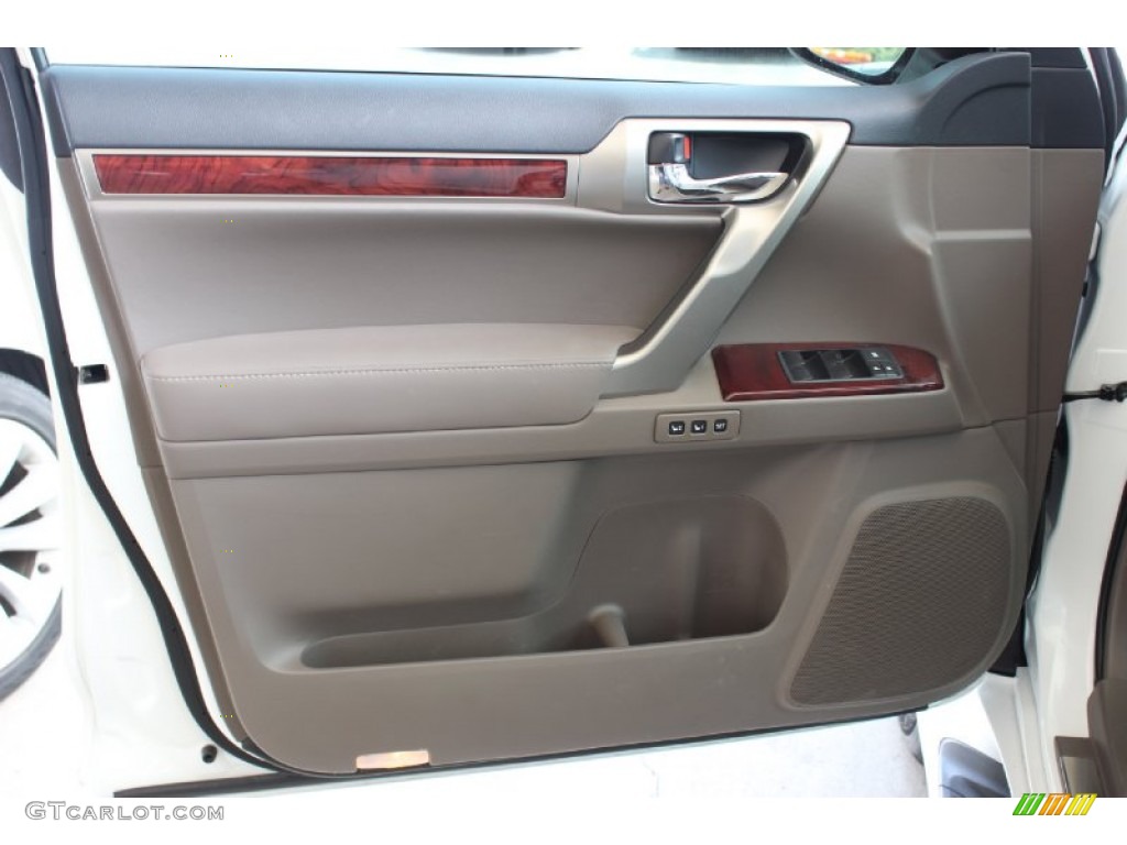2012 Lexus GX 460 Premium Sepia/Auburn Bubinga Door Panel Photo #85401196