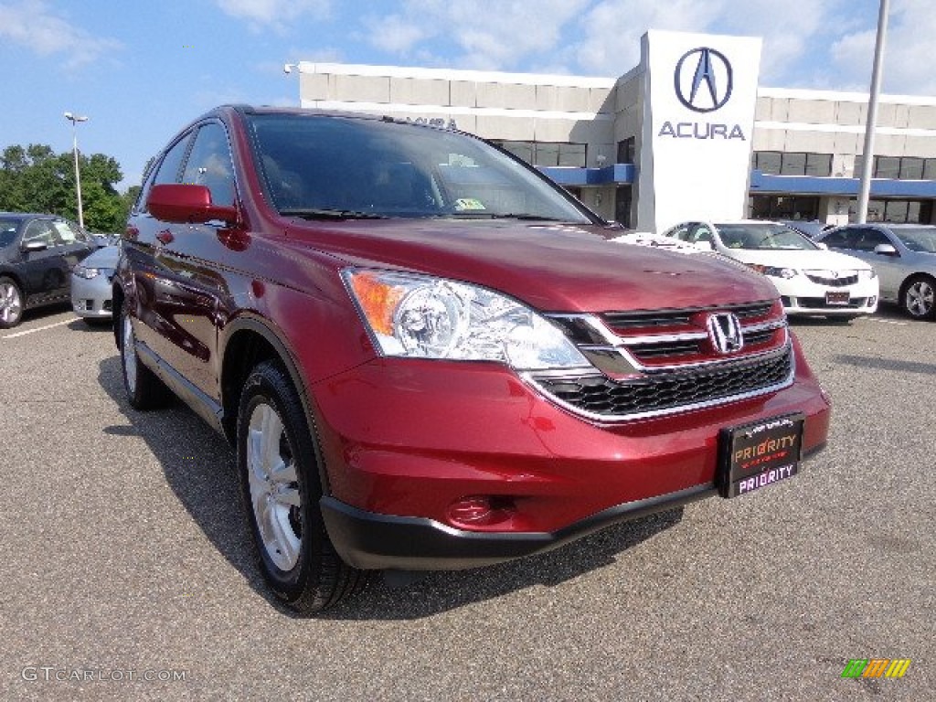 2011 CR-V EX-L 4WD - Tango Red Pearl / Gray photo #9