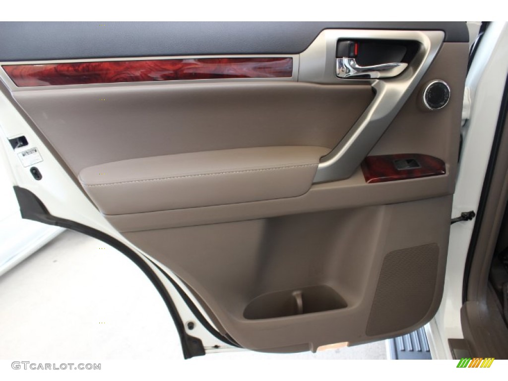 2012 Lexus GX 460 Premium Sepia/Auburn Bubinga Door Panel Photo #85401645