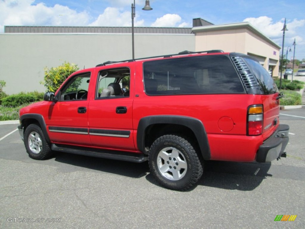 2005 Suburban 1500 LT 4x4 - Victory Red / Gray/Dark Charcoal photo #4