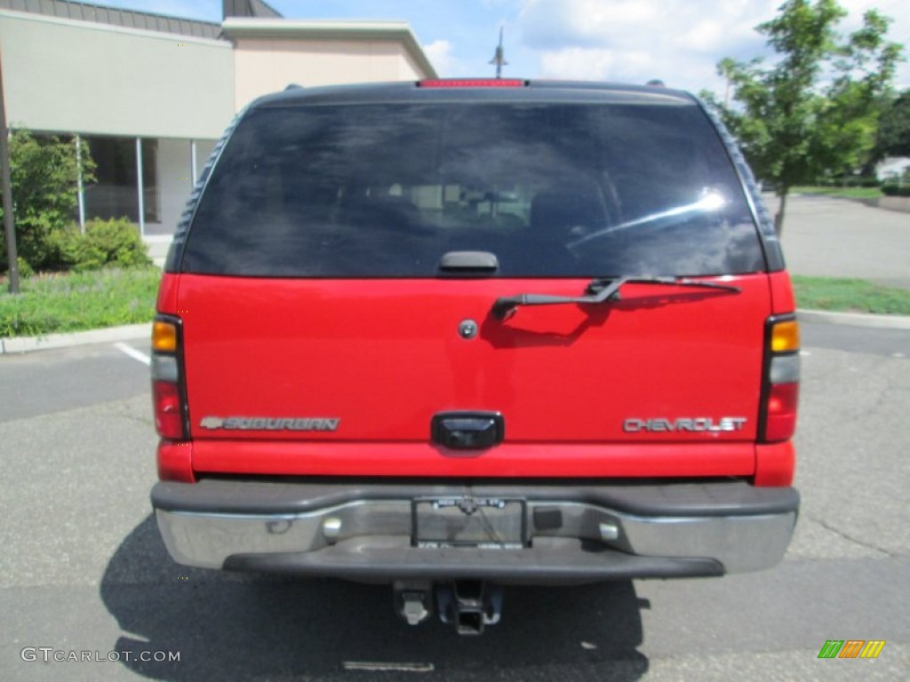2005 Suburban 1500 LT 4x4 - Victory Red / Gray/Dark Charcoal photo #6