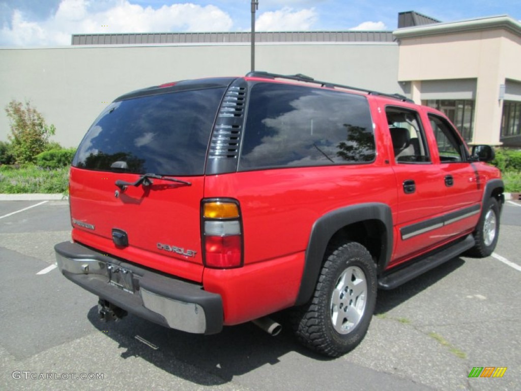 2005 Suburban 1500 LT 4x4 - Victory Red / Gray/Dark Charcoal photo #7