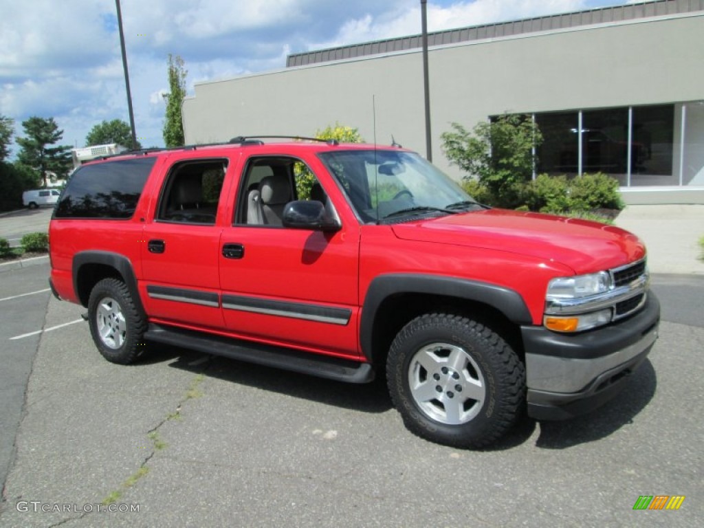 2005 Suburban 1500 LT 4x4 - Victory Red / Gray/Dark Charcoal photo #10