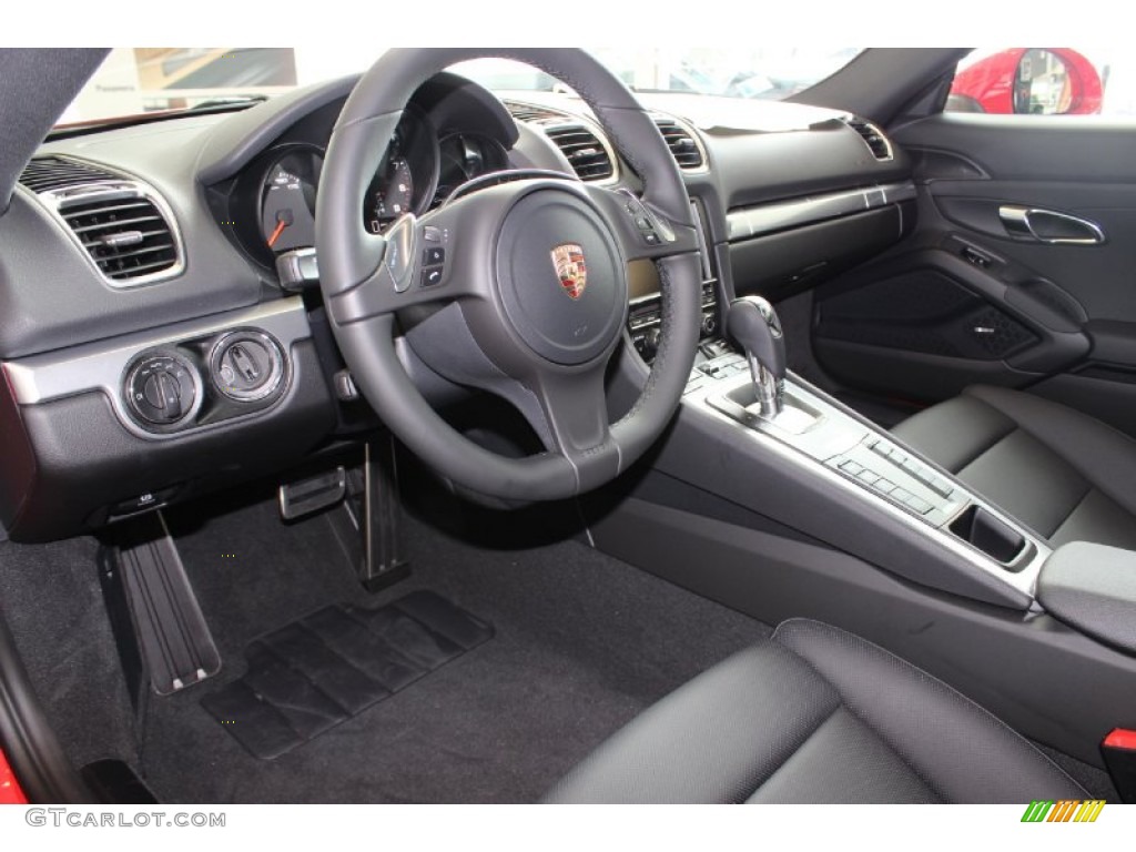 Black Interior 2014 Porsche Cayman Standard Cayman Model Photo #85403425