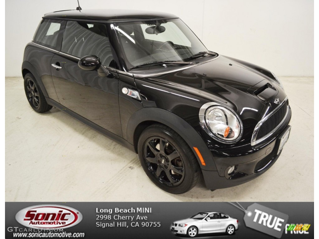 2010 Cooper S Hardtop - Midnight Black Metallic / Grey/Carbon Black photo #1