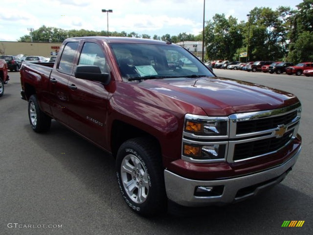 2014 Silverado 1500 LT Double Cab 4x4 - Deep Ruby Metallic / Jet Black photo #2