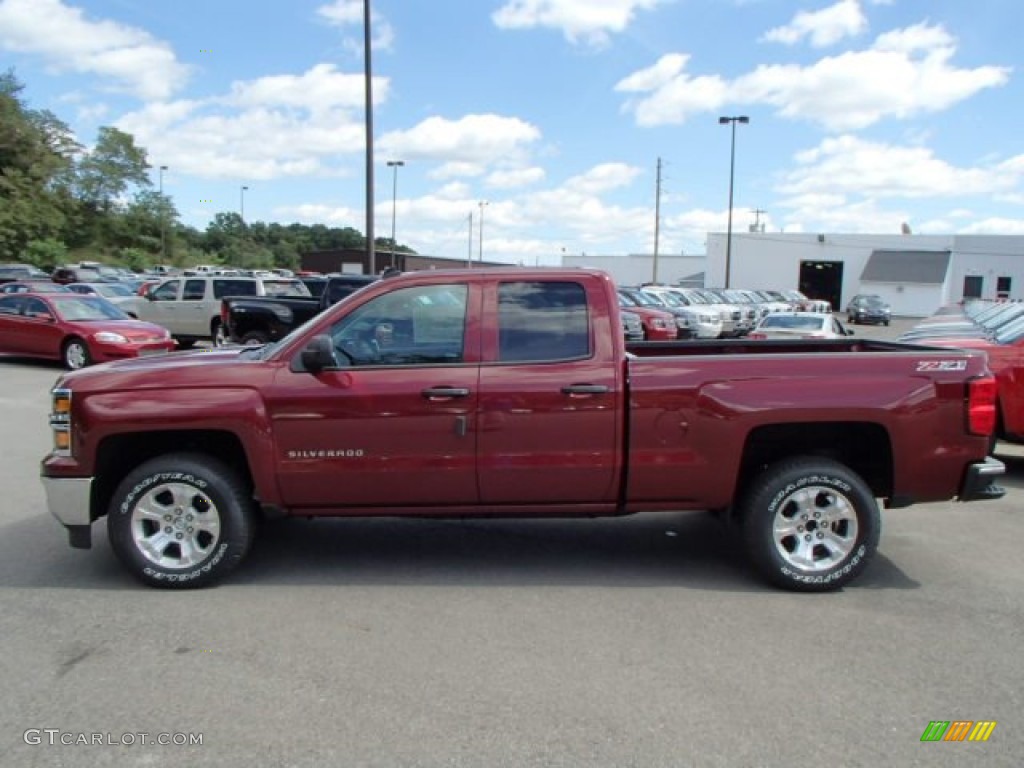 2014 Silverado 1500 LT Double Cab 4x4 - Deep Ruby Metallic / Jet Black photo #5