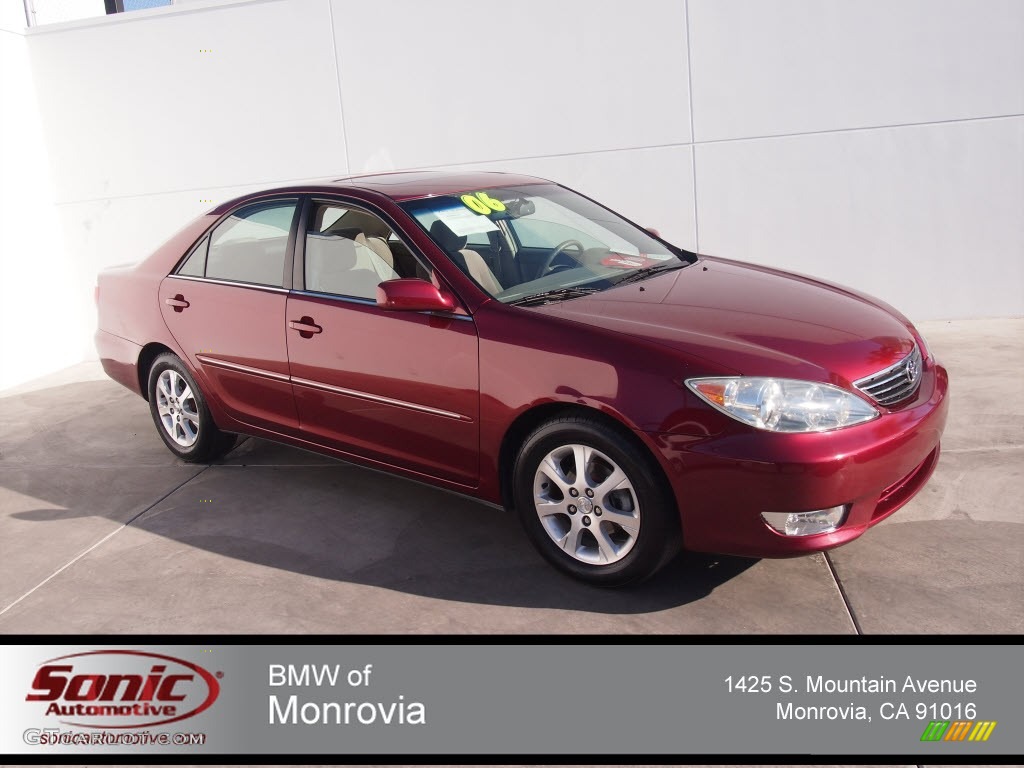 2006 Camry XLE - Salsa Red Pearl / Beige photo #1