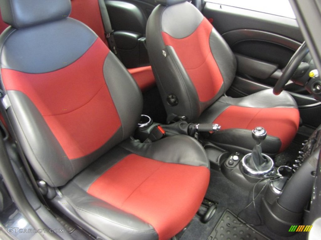 2006 Cooper Hardtop - Space Blue Metallic / Octagon Tartan Red/Panther Black photo #8