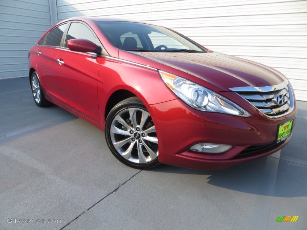2012 Sonata SE - Sparkling Ruby Red / Black photo #2