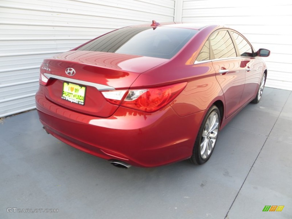 2012 Sonata SE - Sparkling Ruby Red / Black photo #4