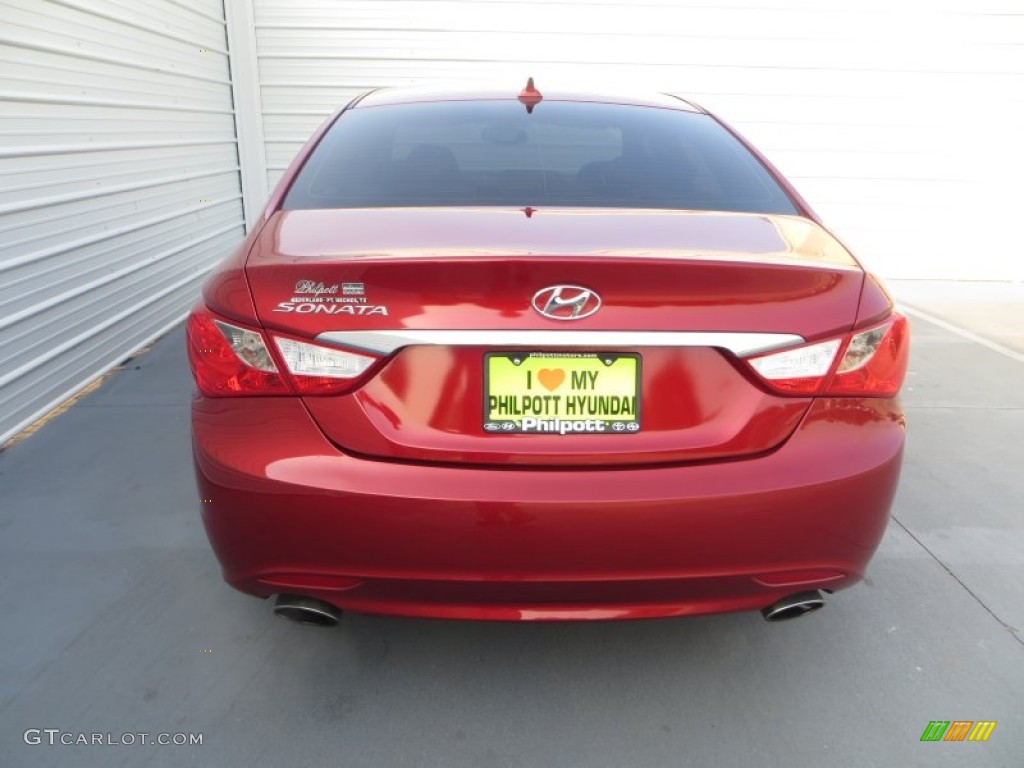 2012 Sonata SE - Sparkling Ruby Red / Black photo #5