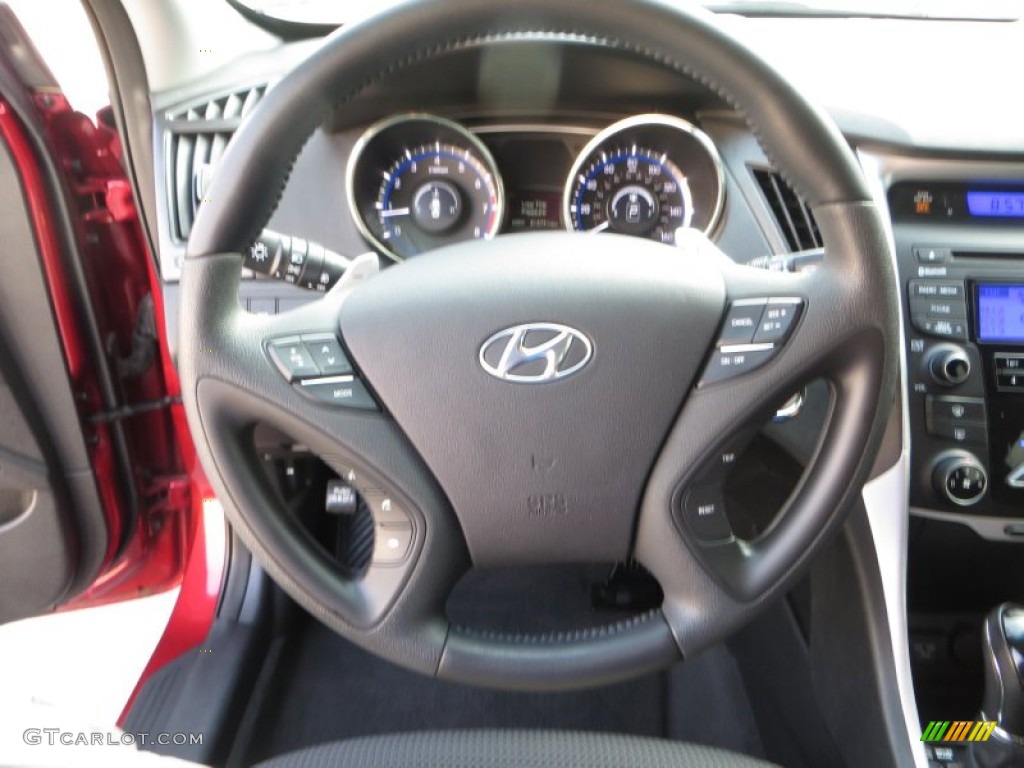 2012 Sonata SE - Sparkling Ruby Red / Black photo #37