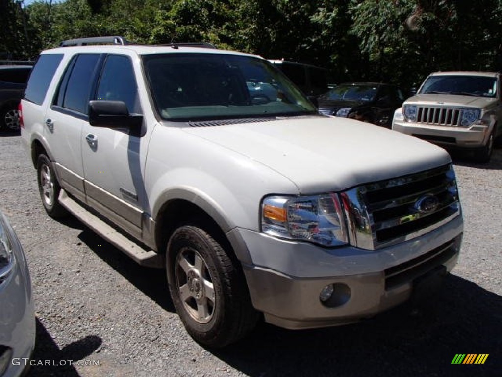 2008 Expedition Eddie Bauer 4x4 - White Suede / Camel photo #1