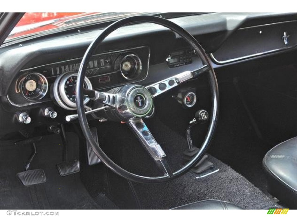 1965 Mustang Coupe - Poppy Red / Black photo #6