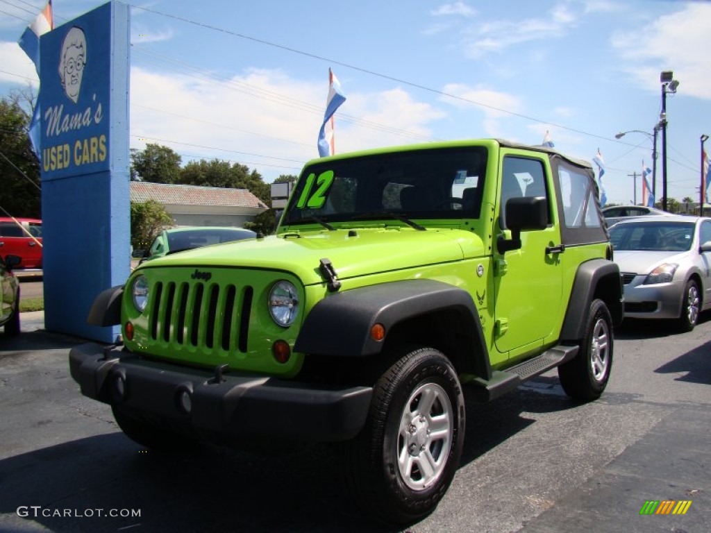 2012 Wrangler Sport 4x4 - Gecko Green / Black photo #4