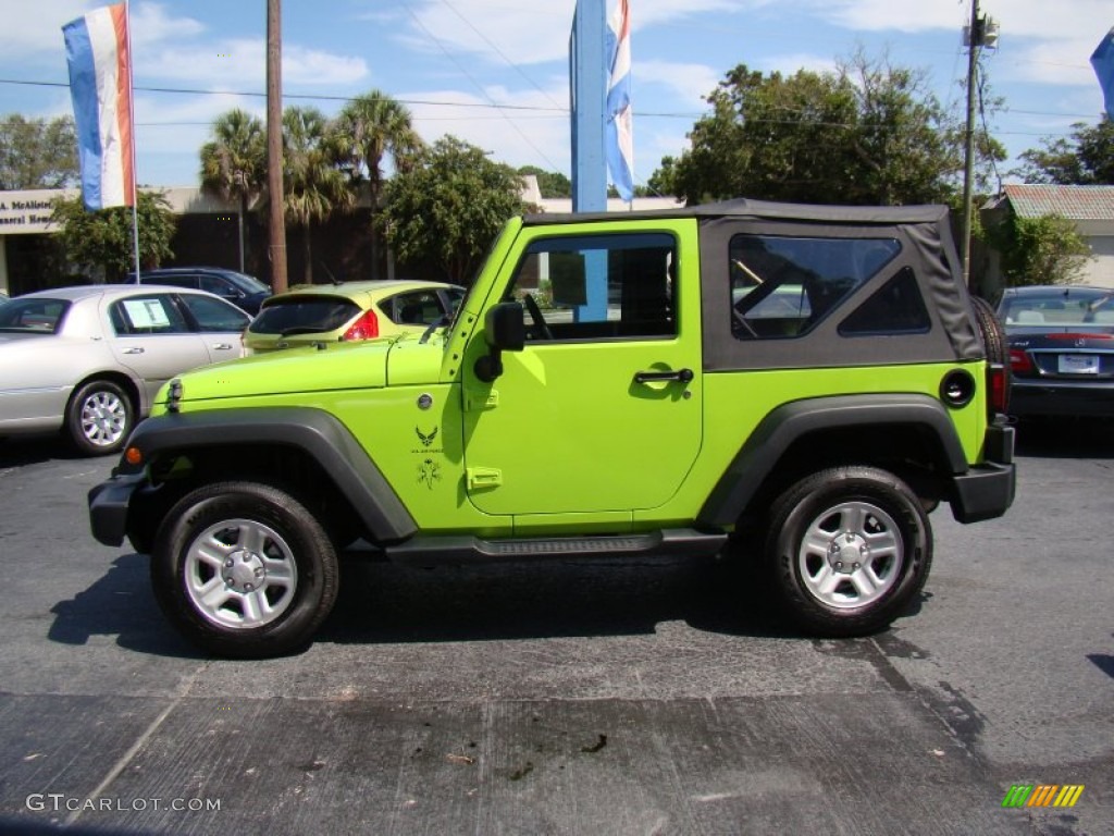 2012 Wrangler Sport 4x4 - Gecko Green / Black photo #5