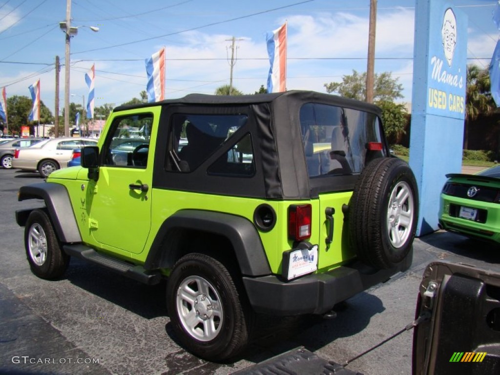 2012 Wrangler Sport 4x4 - Gecko Green / Black photo #6