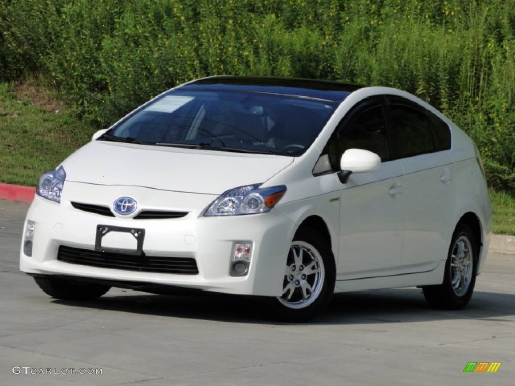 2010 Prius Hybrid IV - Blizzard White Pearl / Bisque photo #12