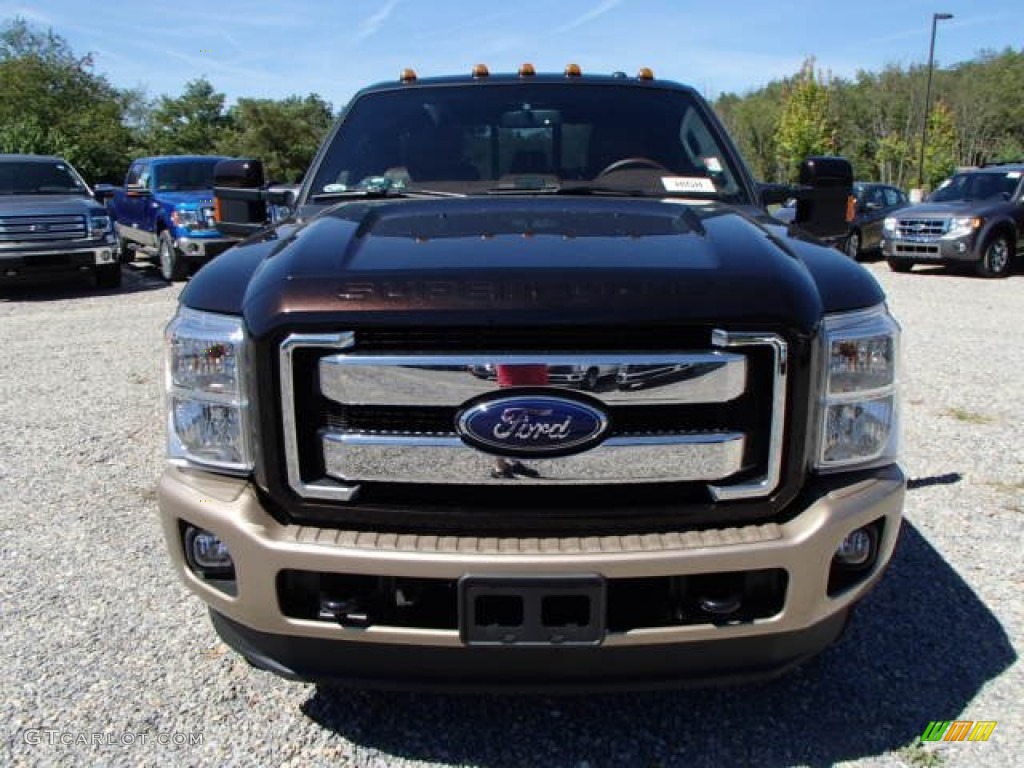 2014 F350 Super Duty King Ranch Crew Cab 4x4 Dually - Kodiak Brown Metallic / King Ranch Chaparral Leather photo #3