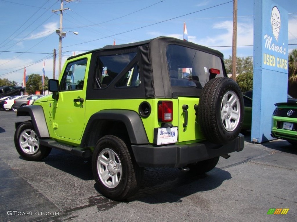 2012 Wrangler Sport 4x4 - Gecko Green / Black photo #28