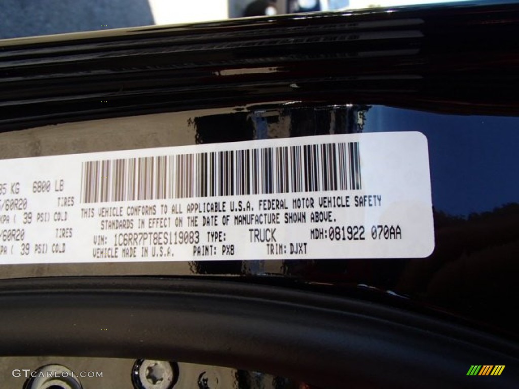 2014 1500 Color Code PX8 for Black Photo #85417008