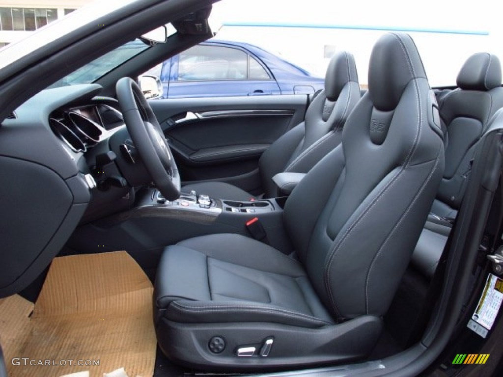 Black Interior 2014 Audi S5 3.0T Premium Plus quattro Cabriolet Photo #85418493
